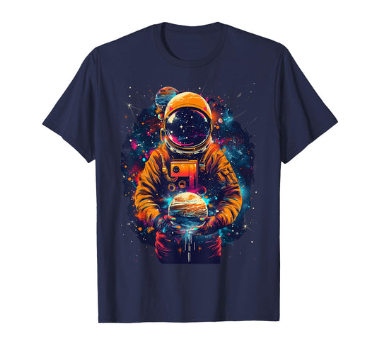 Astronaut STEM Planet Solar System Boys Girls Kids Graphic T-Shirt