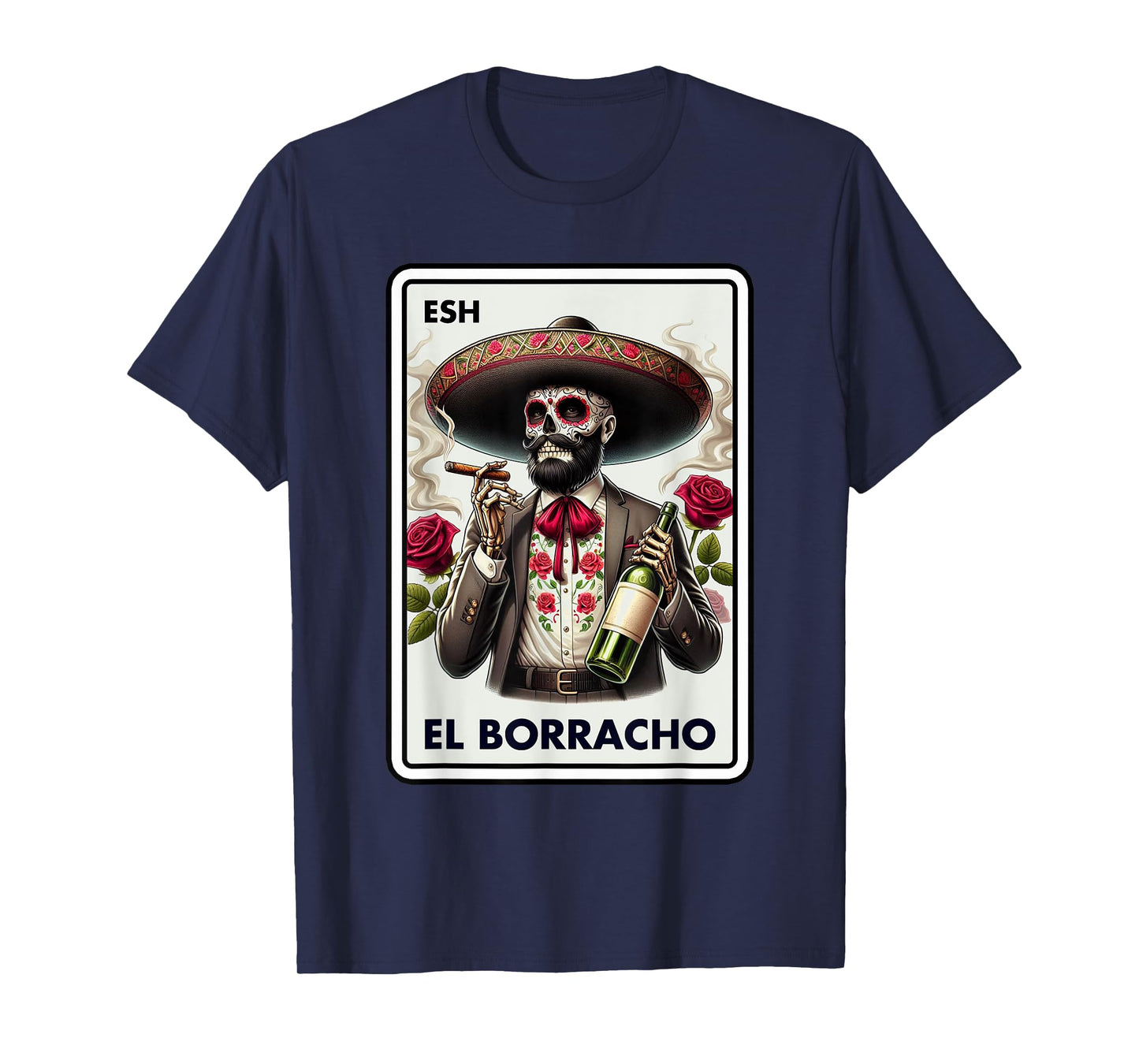 Mexican Spanish Drinking El Borracho Mexican Bingo Card T-Shirt