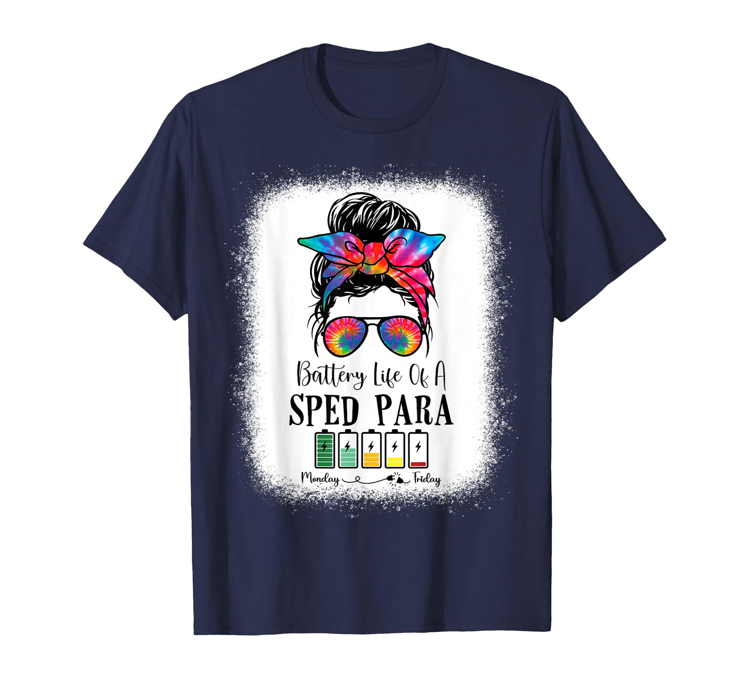 Battery Life Of A Sped Para Tie Dye Last Day Of School T-Shirt