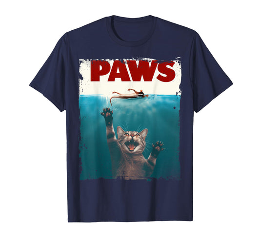 Paws Kitten Meow Parody Funny Cat Lover Gifts Cute Cat T-Shirt