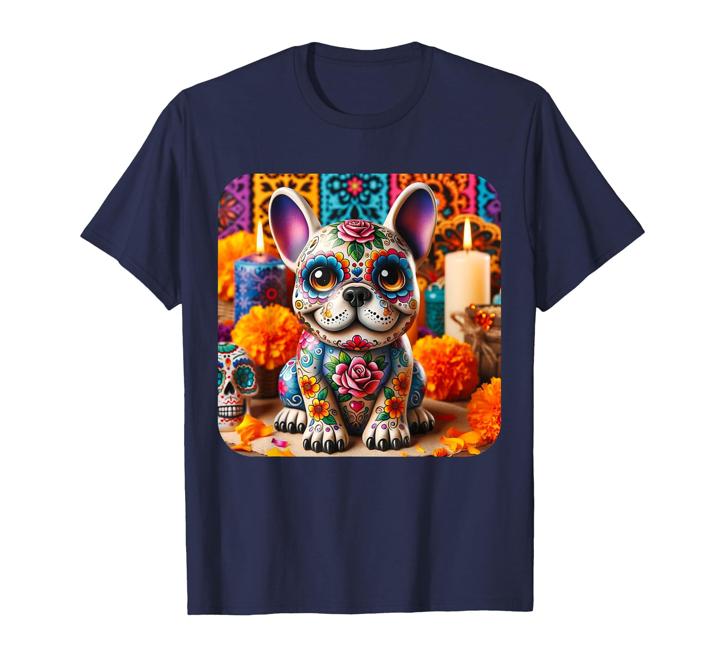 Sugar Skull Frenchie T-Shirt