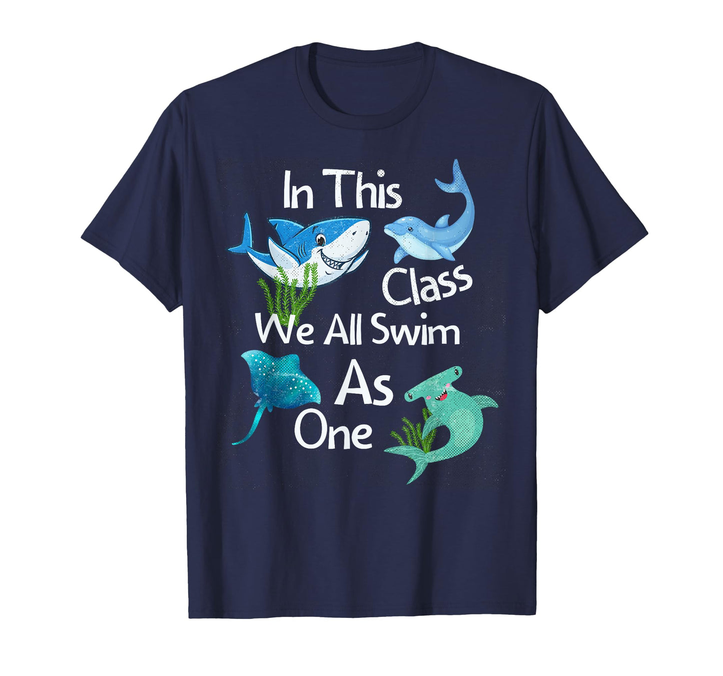 Back To School Shark Ocean Life Inclusive Elementary Teacher T-Shirt