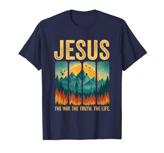 Jesus The Way Truth Life Women Men Kids Christian Worship T-Shirt