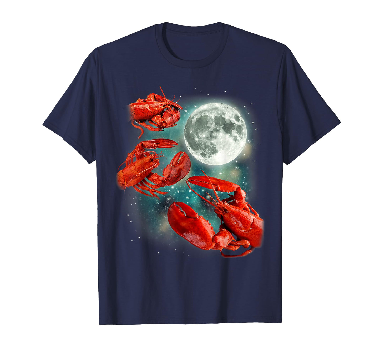 Three Lobster Moon | 3 Crustaceans Sea Lover Parody T-Shirt