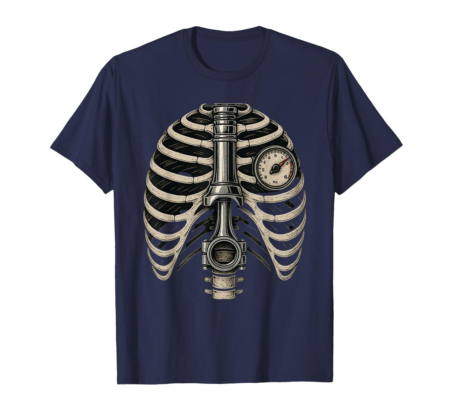 Piston Pulse Car Auto Mechanic, Engine Piston Skeleton T-Shirt
