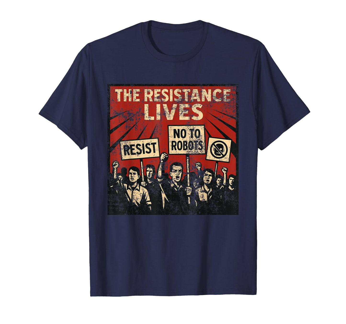 Clankers The Resistance Lives Say No to Robots & AI T-Shirt