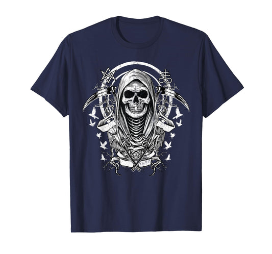 Gothic Aesthetic Skeleton Grunge Occult Y2K Goth Halloween T-Shirt