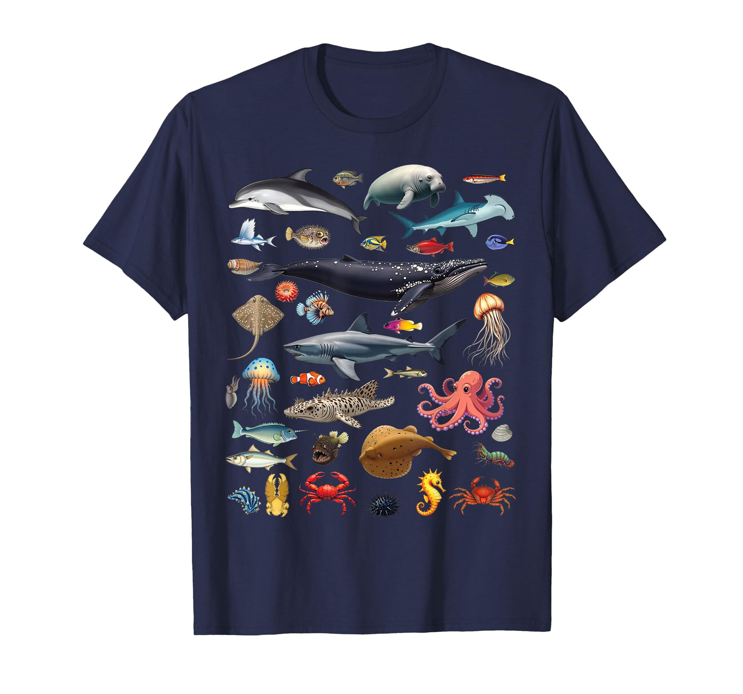 Ocean Creatures Ocean Life Exploration Sea Animals T-Shirt