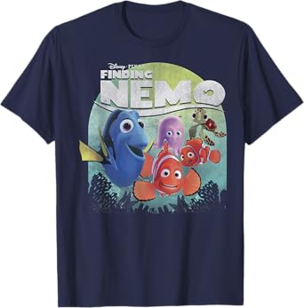 Disney Pixar Finding Nemo Group Shot Poster Graphic T-Shirt T-Shirt