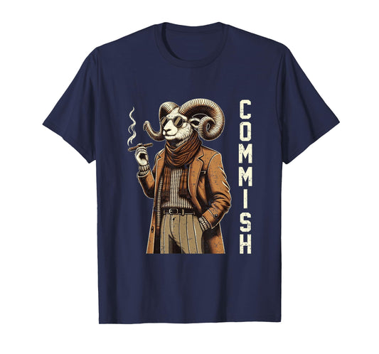 Fantasy Football Commissioner Funny Draft Goat Commish T-Shirt