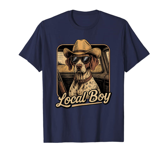 Local Boy Hunting Dog Retro Southern Country Pride Vintage T-Shirt