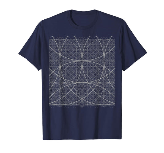 Circular Space Sacred Geometry Circles Flower of Life T-Shirt