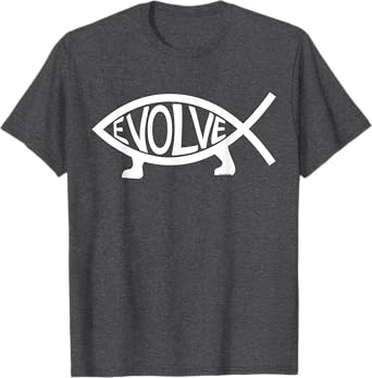 Evolve Atheist Fish Symbol T-Shirt