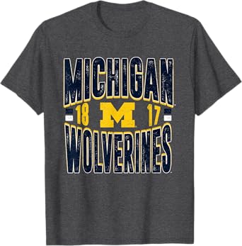 Michigan Wolverines Vintage 90's Retro Dark Heather T-Shirt