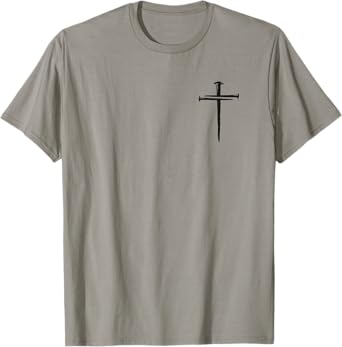 Christian Minimalist Religious Jesus Christ 3 Nails Cross T-Shirt
