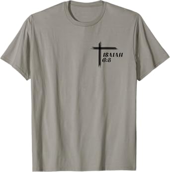 Christian Cross Print Here am I Send me on Front and Back T-Shirt