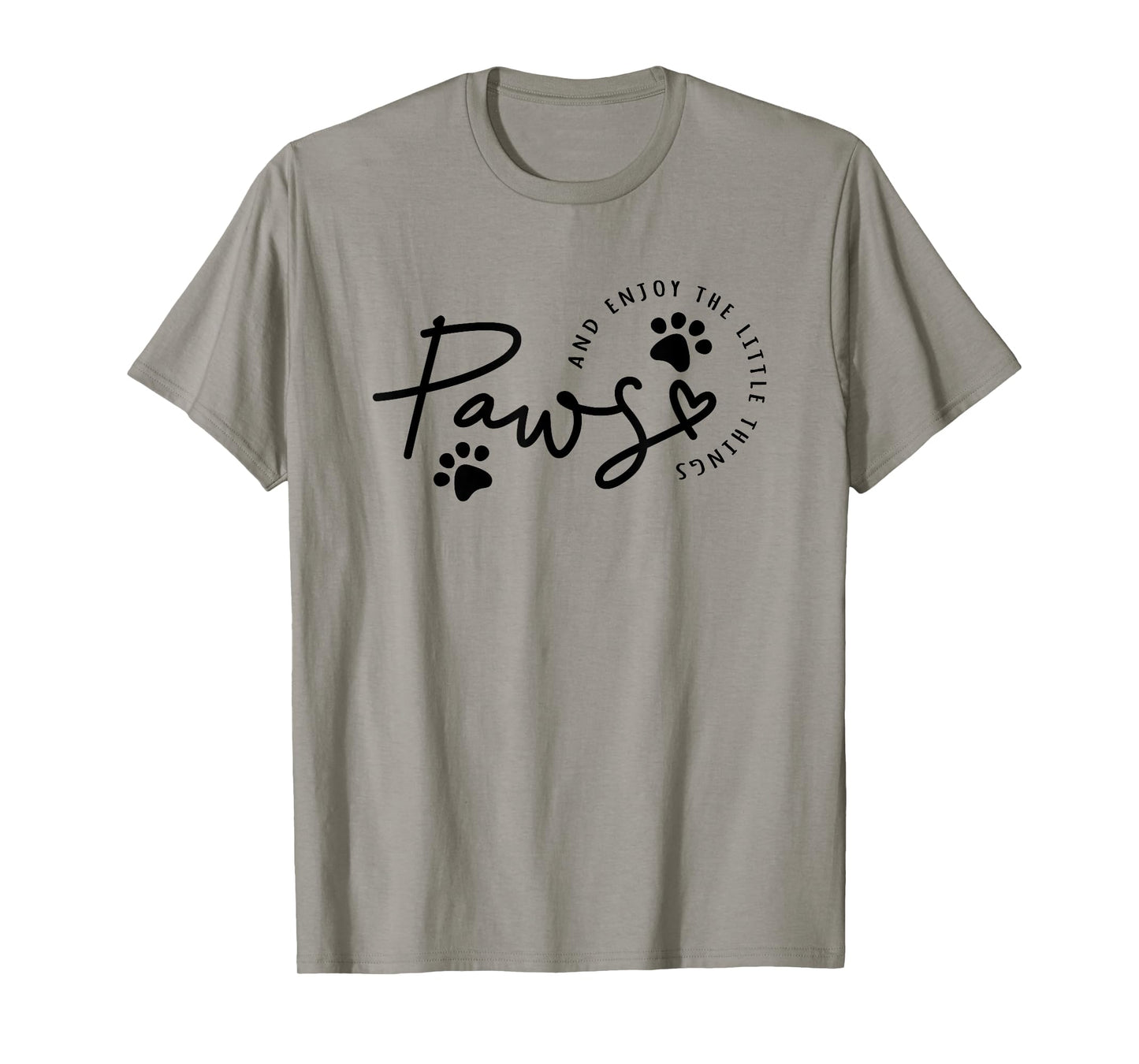 Paws And Enjoy The Little Things Paw Prints T-Shirt