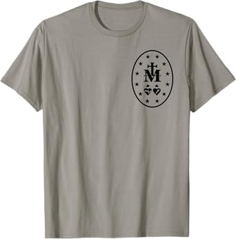 Miraculous Medal T-Shirt Catholic Virgin Mary Sacred Heart T-Shirt