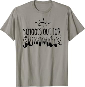 Retro Last Day Of School Schools Out For Summer Teacher T-Shirt for Men Women Kids