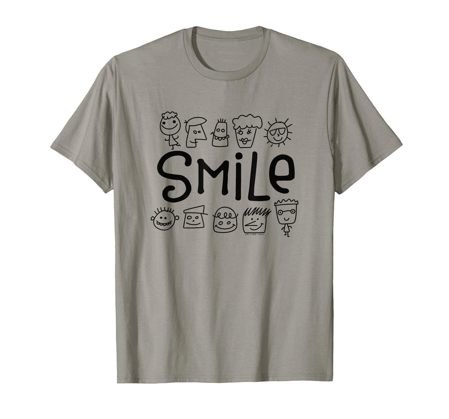 Smile with Funny Smiling Doodles Boys Girls Teachers T-Shirt