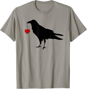 Blackbird with Heart Crow T-Shirt