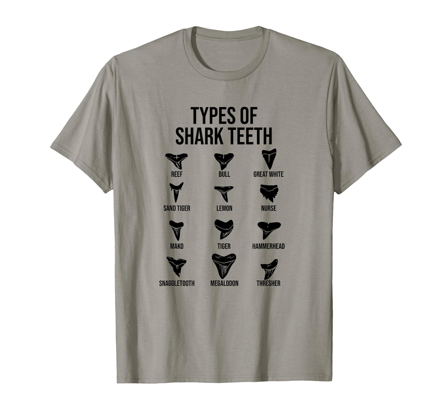 Types Of Shark Teeth, Ocean Marine Biology T-Shirt