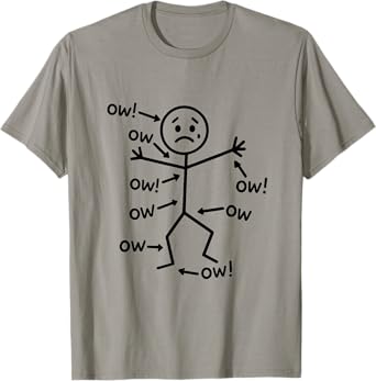 Funny Ow Ow Ow Ow Ow Ow Ow Character T-Shirt