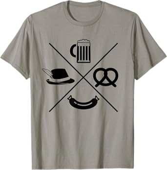 Oktoberfest - Beer Wurst Pretzel Funny German Souvenir Gift T-Shirt