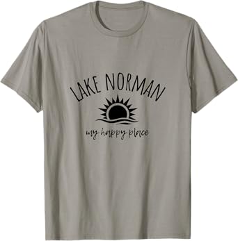 Lake Norman My Happy Place NC Boating Fishing Camping T-Shirt