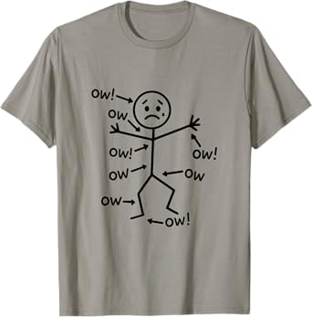 Funny Ow Ow Ow Ow Ow Ow Ow Character T-Shirt