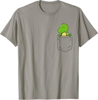 Dinosaur Lovers Cute Funny Dinosaur In Pocket T-Shirt