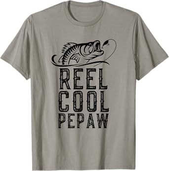 Reel Cool Pepaw Fishing Fisherman Funny Grandpa Retro T-Shirt