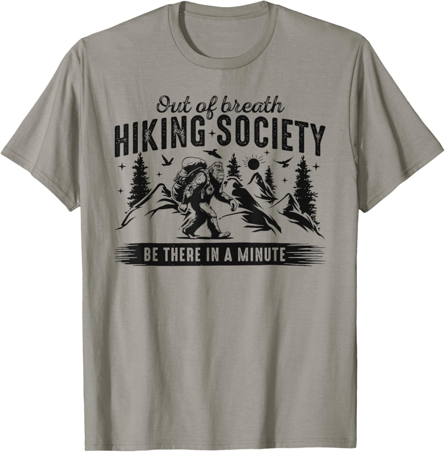 Out of Breath Hiking Society Nature Lover Mountain Hiking T-Shirt
