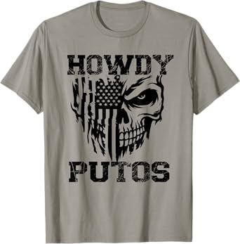 Howdy Putos Cowboy Skull Western Humor Perfect Idea Design T-Shirt