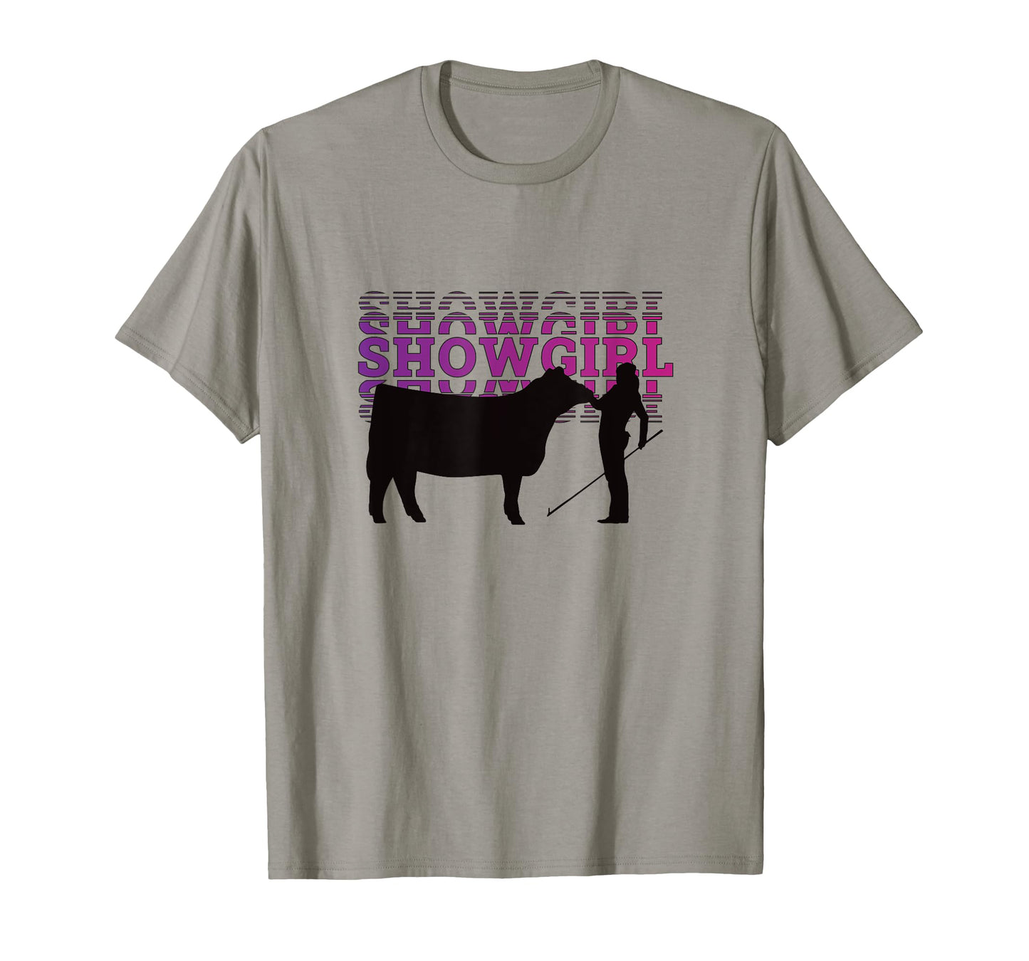 Showgirl Livestock Cattle Showing - Fun Show Cattle T-Shirt