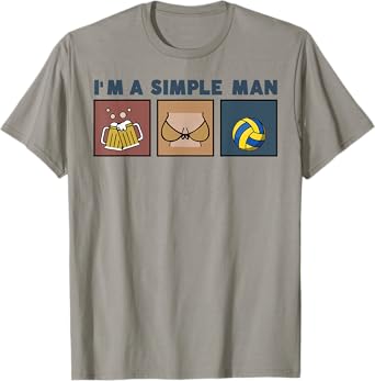 I'm A Simple Man Beer Boobs Volleyball T-Shirt