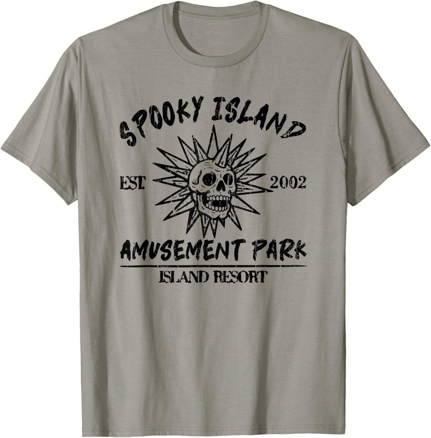 Spooky Island Amusement Park, Disco Skull, Halloween T-Shirt