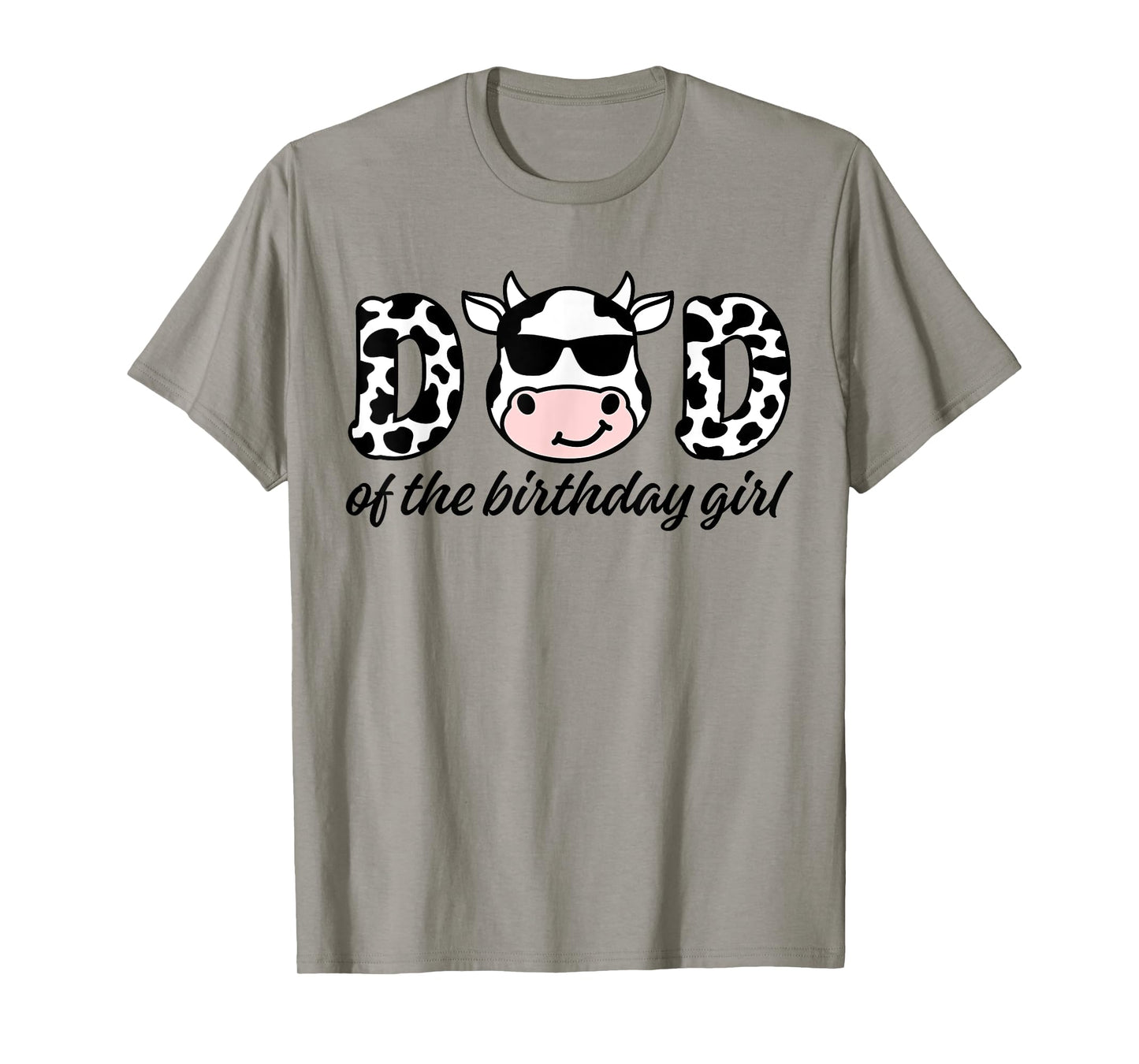 Cow Dad Birthday Family Matching Mothers Day Boy Girl Farm T-Shirt