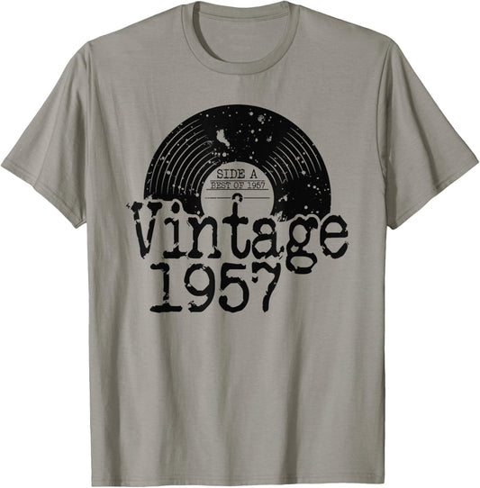 Best Of 1957 Vintage Vinyl, Born In 1957 Thoughtful Birthday T-Shirt