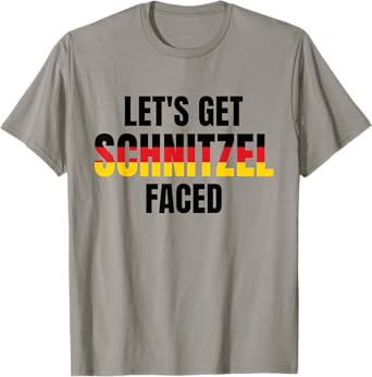 Oktoberfest Drinking Team Let's Get Schnitzel Faced T-Shirt