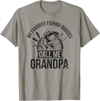 My Favorite Fishing Buddies Call Me Grandpa Fishing Buddy T-Shirt