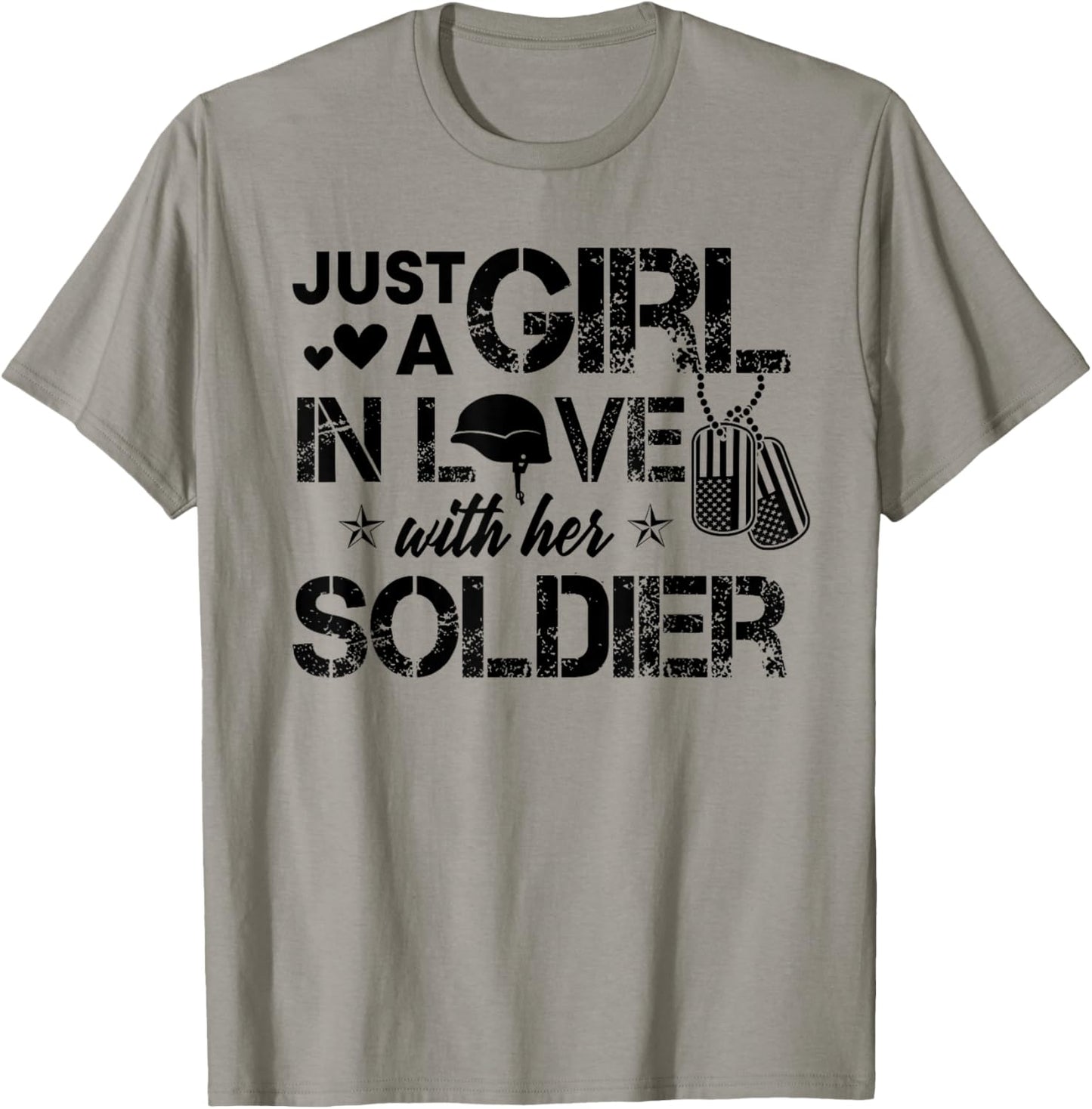 Just A Girl In Love With Her Soldier Army Girlfriend Wife T-Shirt