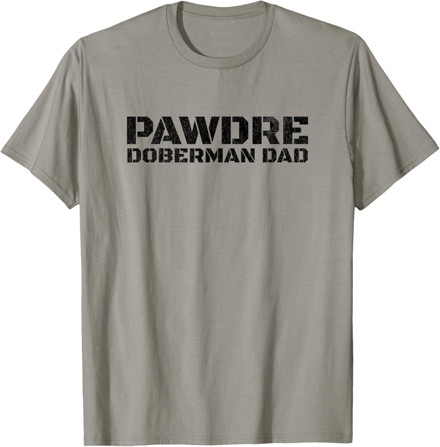 Doberman Dog Dad, Doberman Pinscher Father, Vintage Print T-Shirt