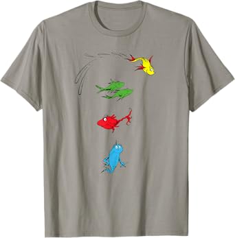 Dr. Seuss One Fish Two Fish Red Fish Blue Fish T-Shirt