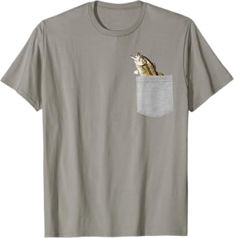 Animal in Your Pocket Funny large mouth or black bass peekin T-Shirt