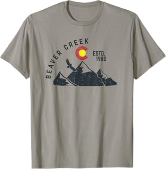 Beaver Creek Est 1980 Colorado Vintage Black T-shirt Gift T-Shirt