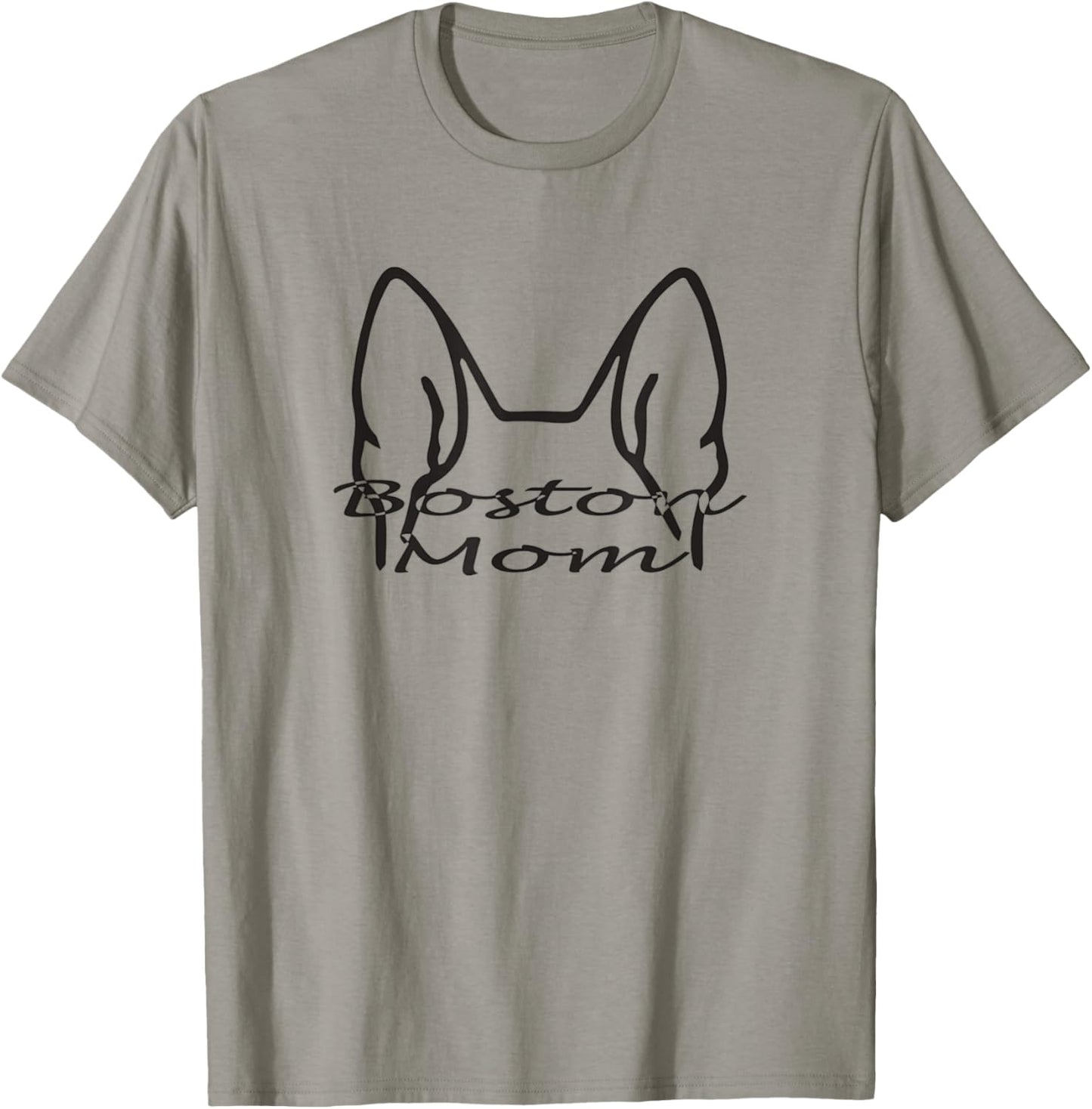 Boston Mom Shirt with Dog Ears Graphic