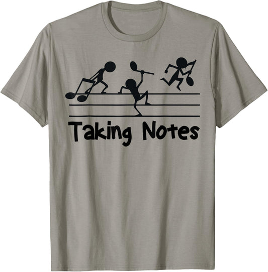 Musical Taking Notes Music Lovers Vintage Teachers Funny T-Shirt