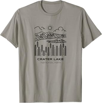 Vintage Crater Lake National Park Hike T-Shirt