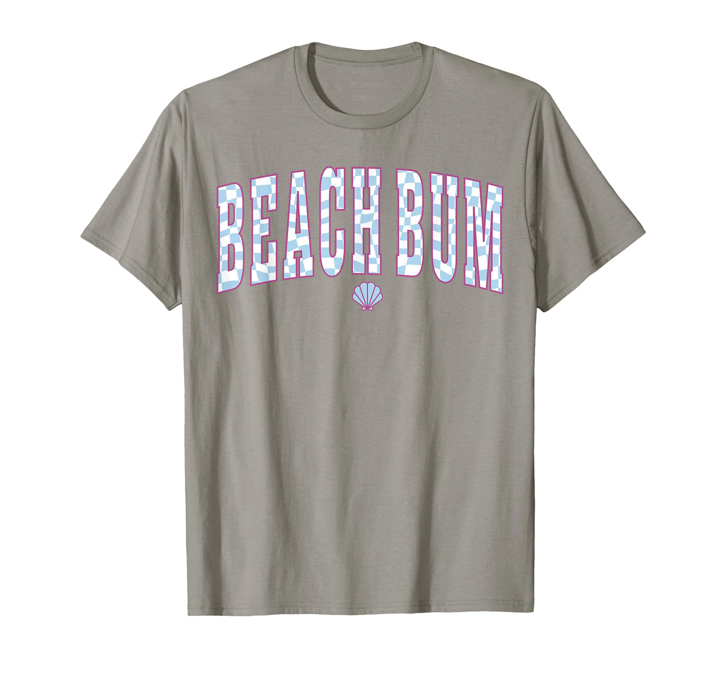 Beach Bum Ocean Checkerboard Coastal Summer Beachy Babe T-Shirt